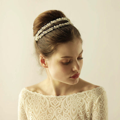 wedding headband pearls
