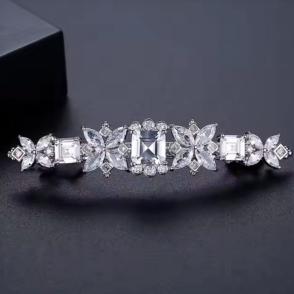 Vintage Style Zirconia Crystal Wedding Hair Clip