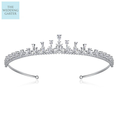 Delicate Diamond Princess Tiara Crown For Brides