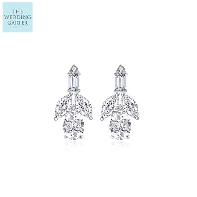 fancy diamond bridal earrings