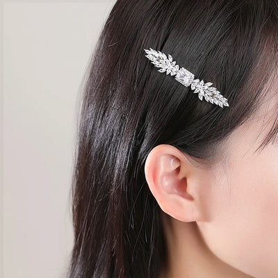 Delicate Cubic Zirconia Crystal Brides Hair Clip