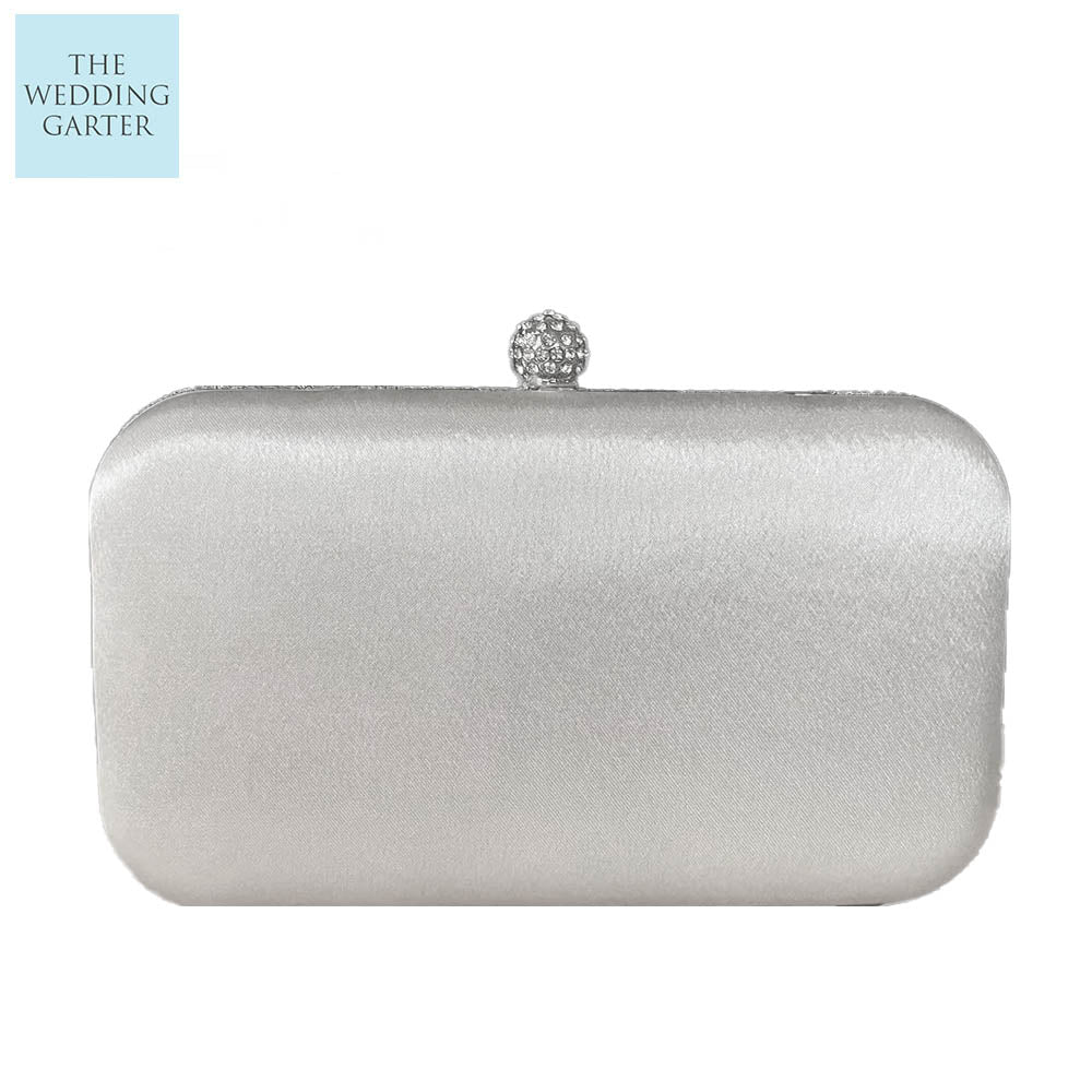 silver clutch purse
