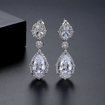 silver vintage wedding earrings