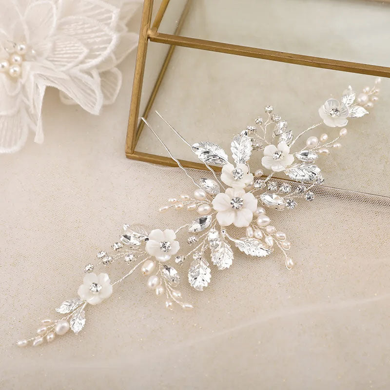 flowers and pearls bridal headpiece 