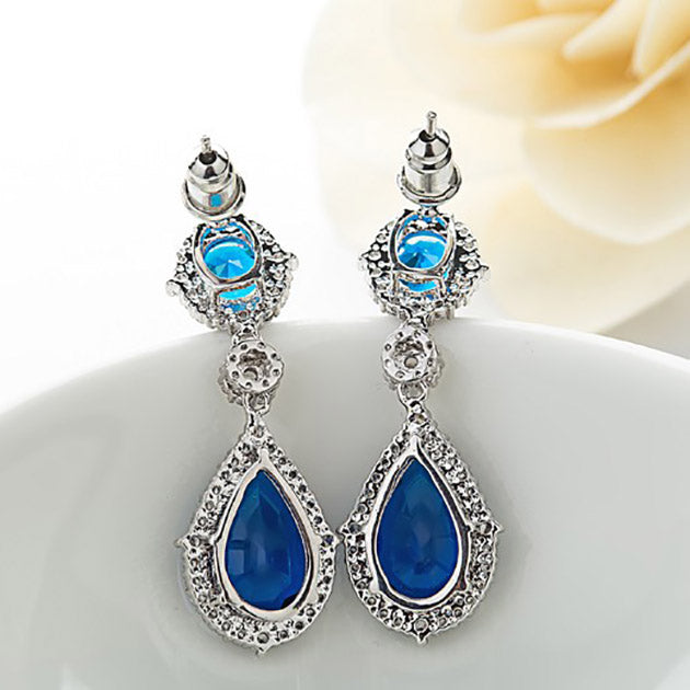 sapphire blue wedding earrings