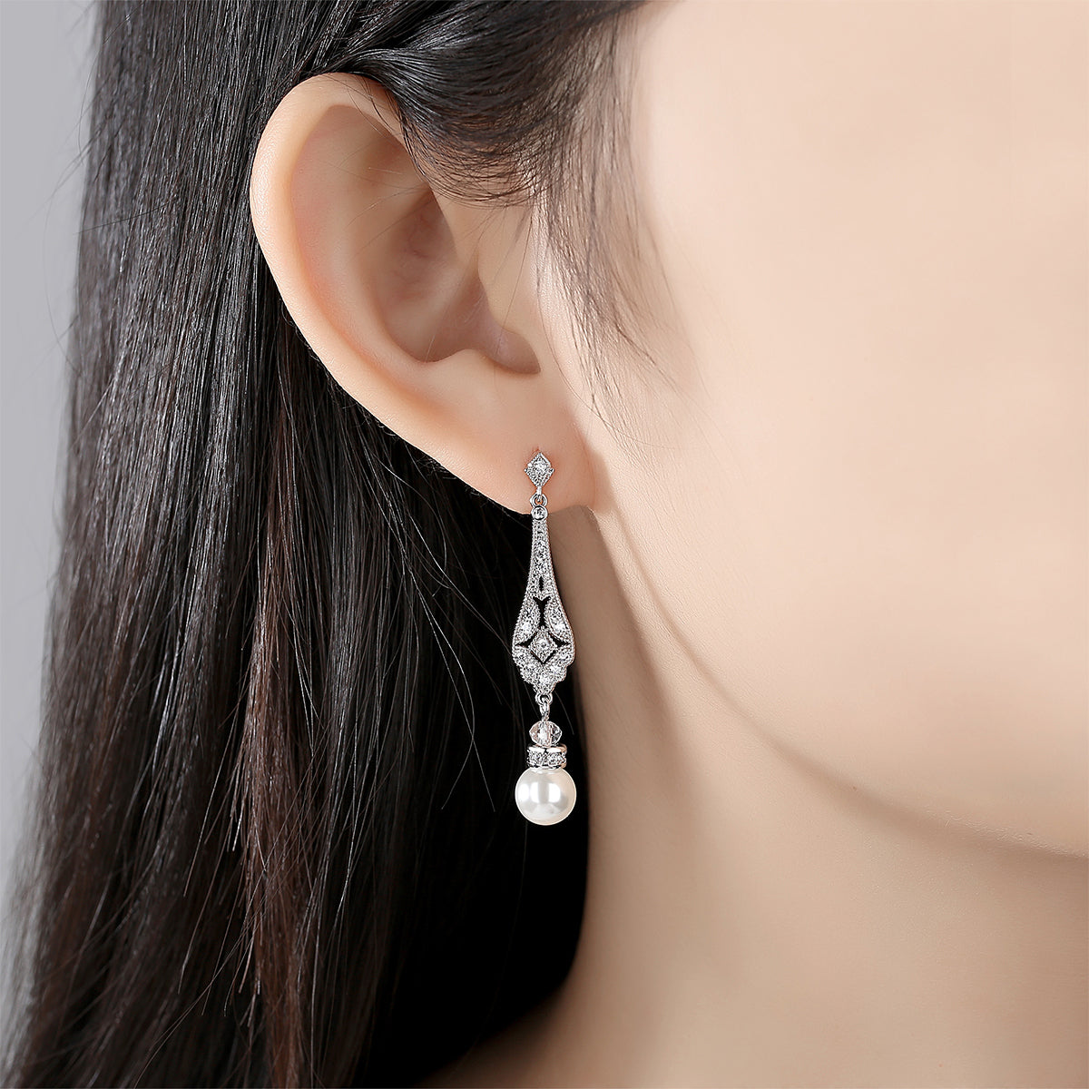 wedding earrings pearl
