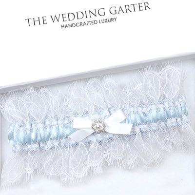 blue bridal garter