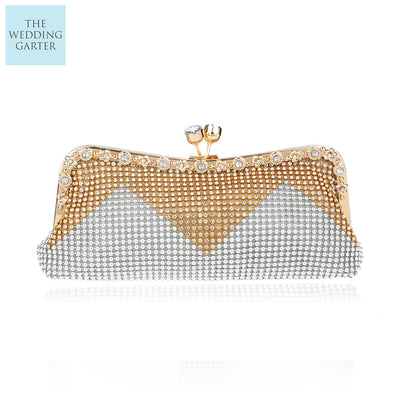 grey pearl vintage gold event purse
