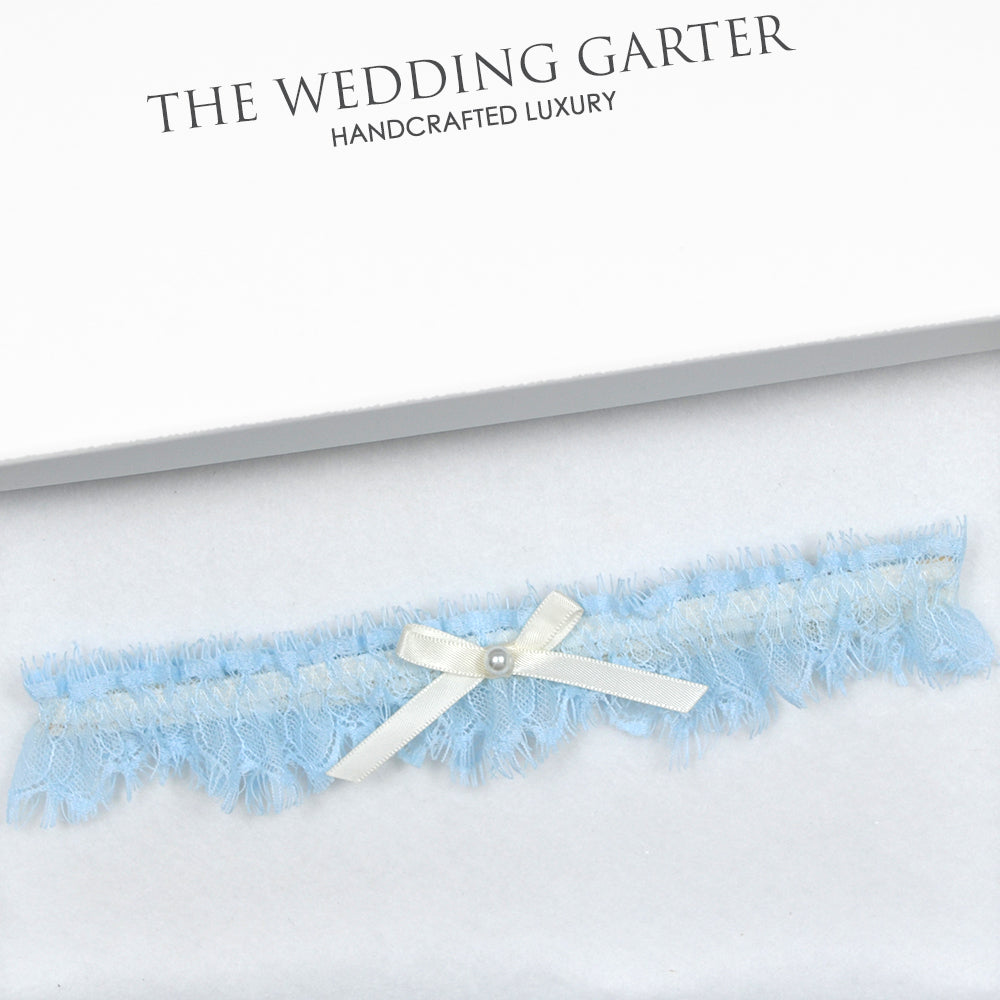 Tiffany Blue Eyelash Lace & Ivory Wedding Garter The Wedding Garter Tiffany Blue Eyelash Lace & Ivory Wedding Garter The Wedding Garter
