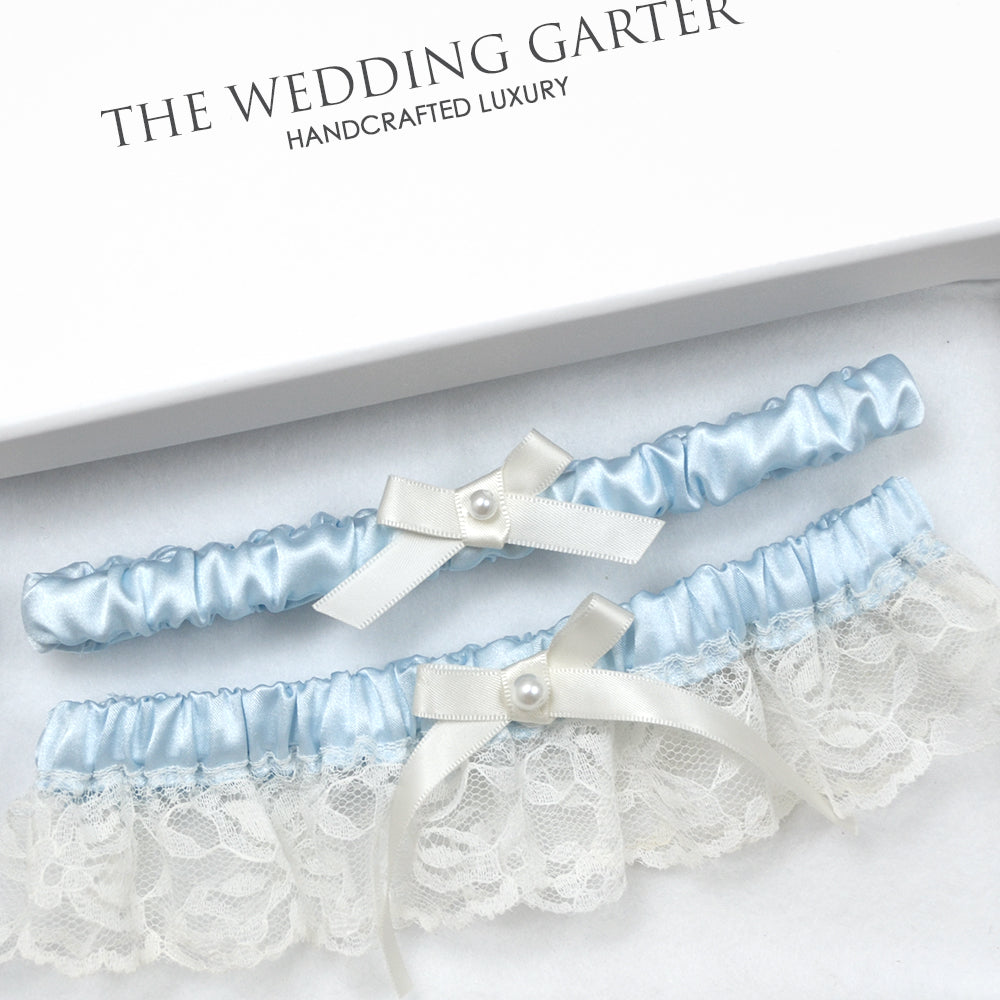 blue garter set for brides