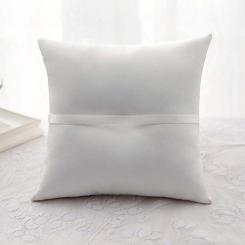Zara Vintage Lace & Satin Ring Bearer Pillow For Wedding Accessories