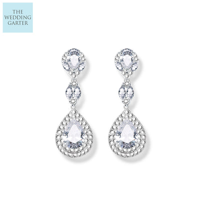 crystal drop earrings for brides