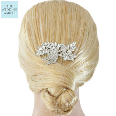 Delicate Austrian Crystal Silver Bridal Headpiece Online
