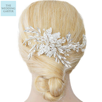 Luxury Crystal & Pearl Bridal Headpiece Vine For Brides