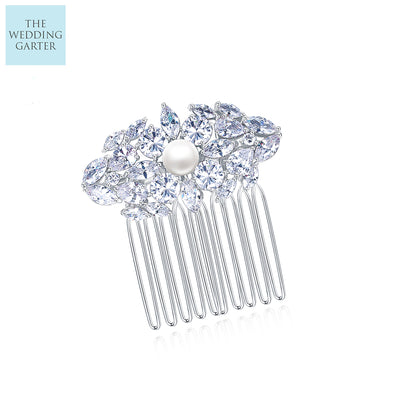 pearl hair comb for wedding