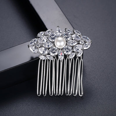 Swarovski Crystal & Pearl Bridal Hair Piece