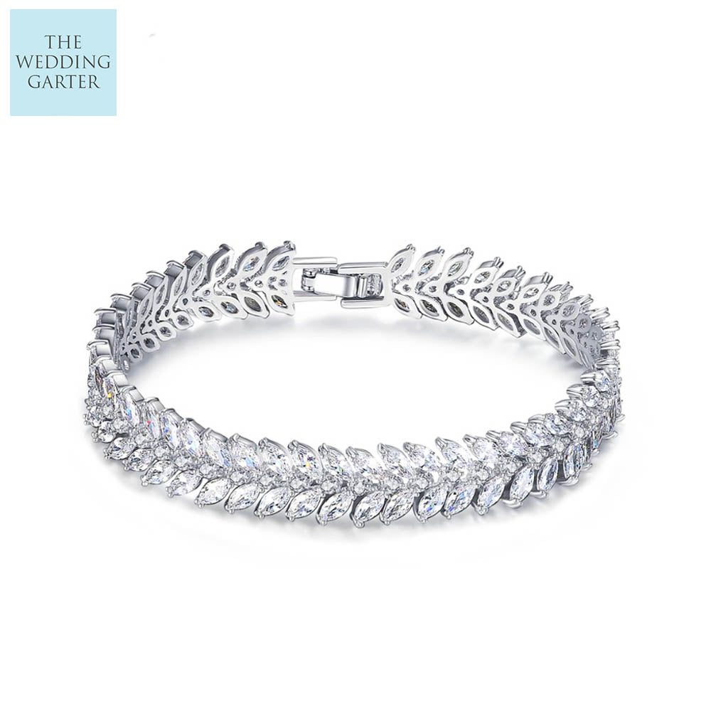 Stunning Marquise Luxury CZ Wedding Bracelet