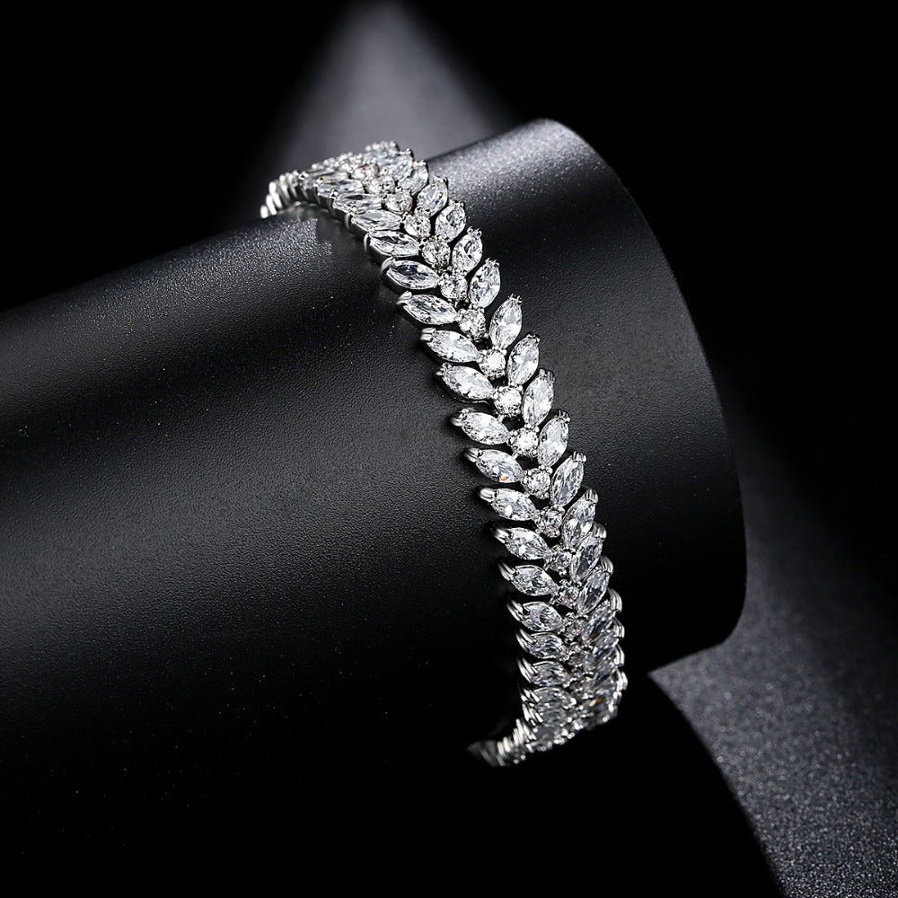 Stunning Marquise Luxury CZ Wedding Bracelet