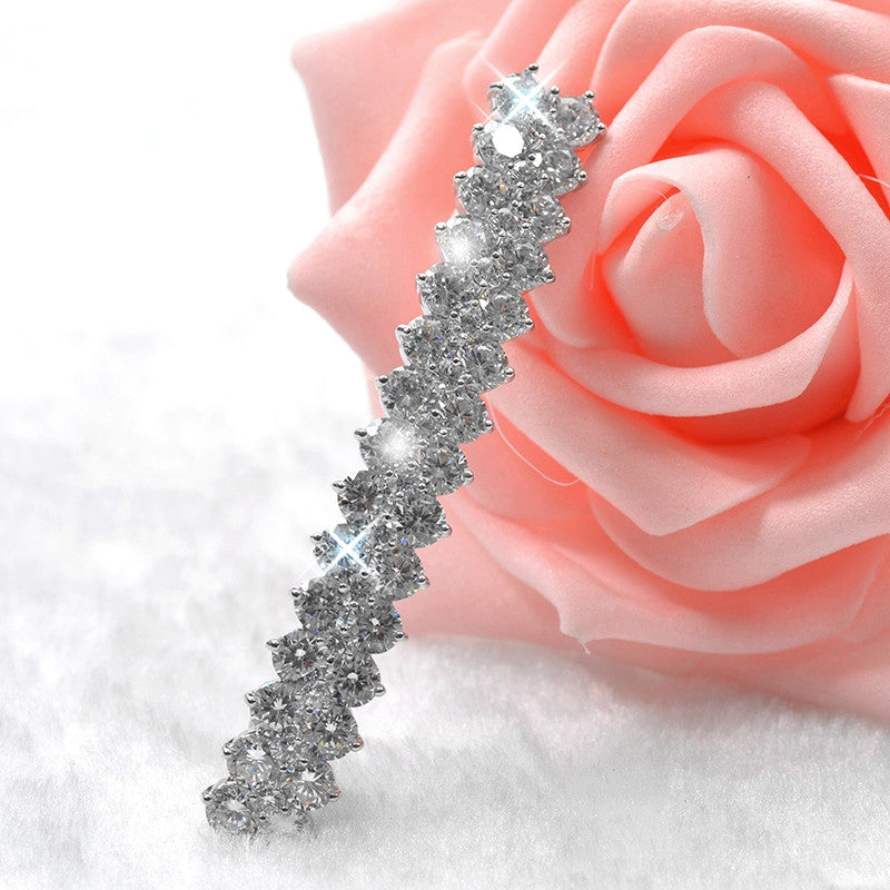 Exquisite Cubic Zirconia Diamond Bridal Hair Clip