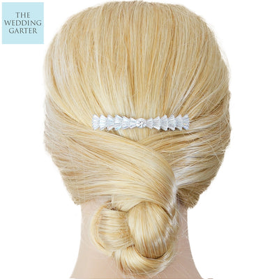 Fancy CZ Diamond Wedding Hair Accessories Clip
