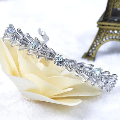Fancy CZ Diamond Wedding Hair Accessories Clip