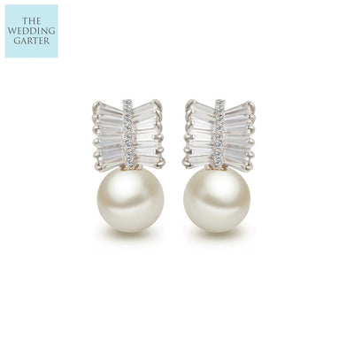 pearl stud earrings for bridesmaid