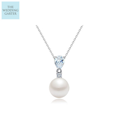 pearl drop bridal necklace