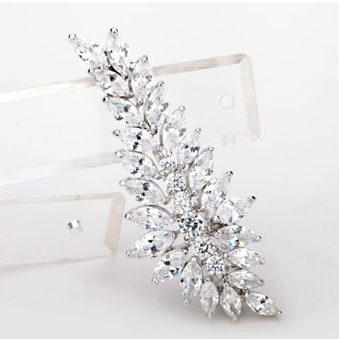 Luxury CZ Diamond Vintage Hair Accessories Bridal Hair Accessories