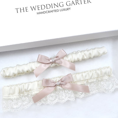blush pink bridal garter online