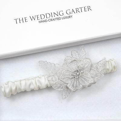 silver wedding garter