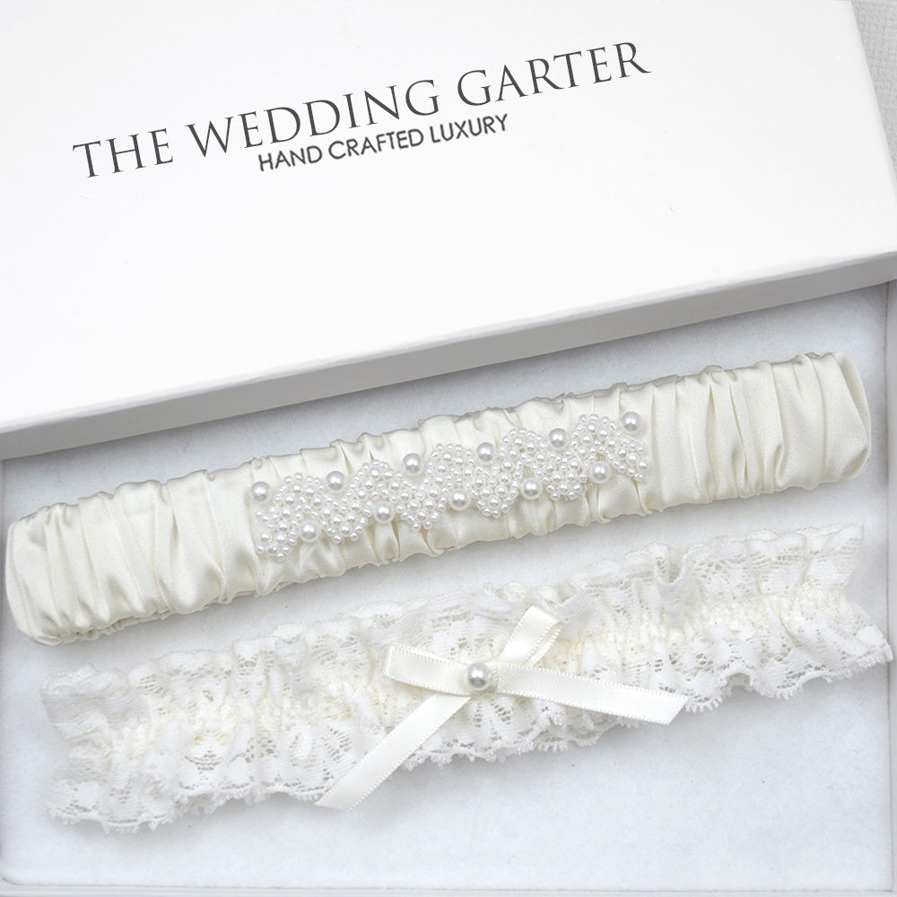 ivory wedding garter set plus size wedding garter
