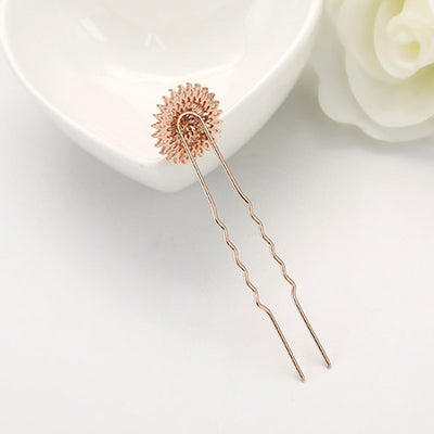 Delicate CZ Diamond Bridal Hair Pin For Wedding Hair Accessories