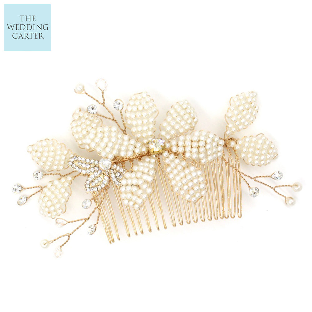 pearl bridal hair combs