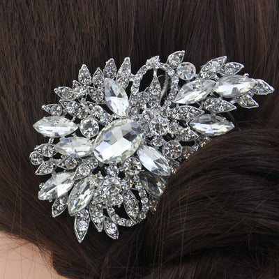 Delicate Crystal Rhinestone Silver Bridal Headpiece