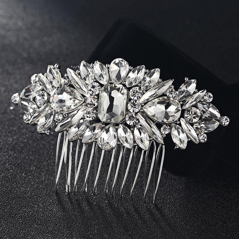 Unique & Stylish Silver Crystal Vintage Bridal Hair Comb