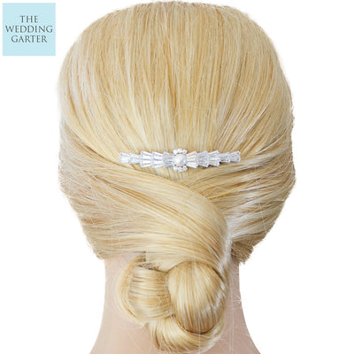 cz wedding hair clip