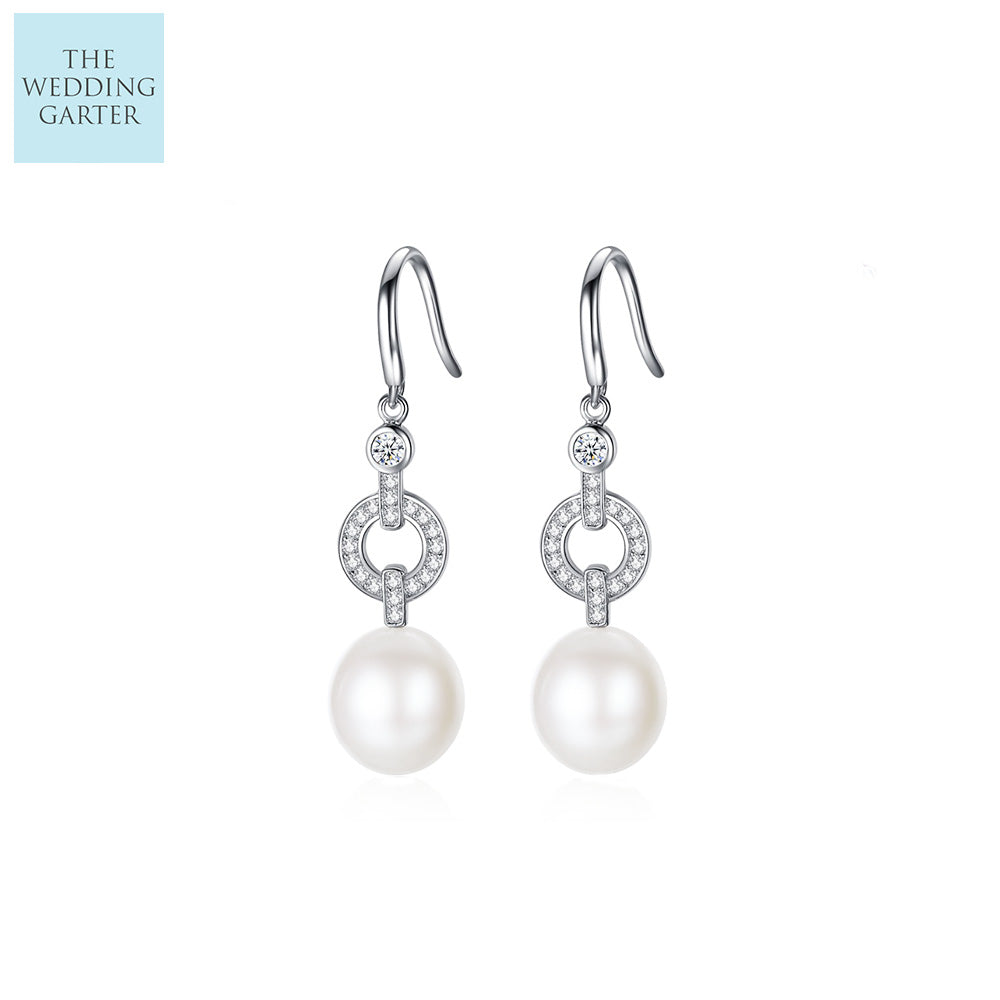 real pearl drop earrings
