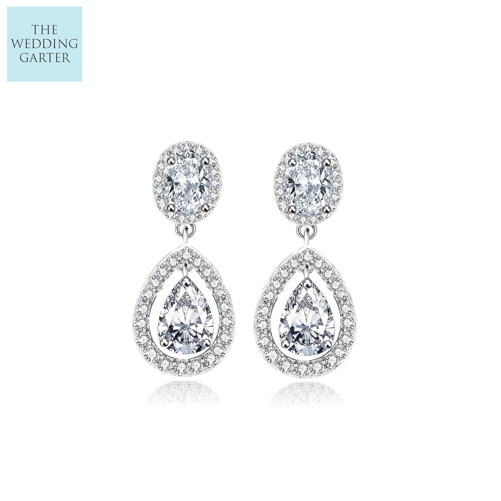 crystal drop earrings for brides