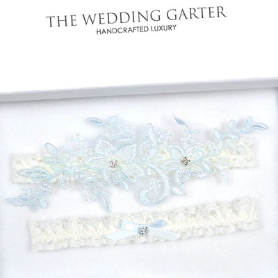 XS S M L XL PERSONALISED Ivory Lace Wedding Garter bride bridal