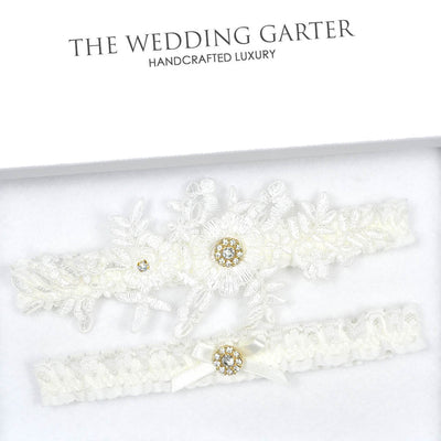 ivory lace wedding garter