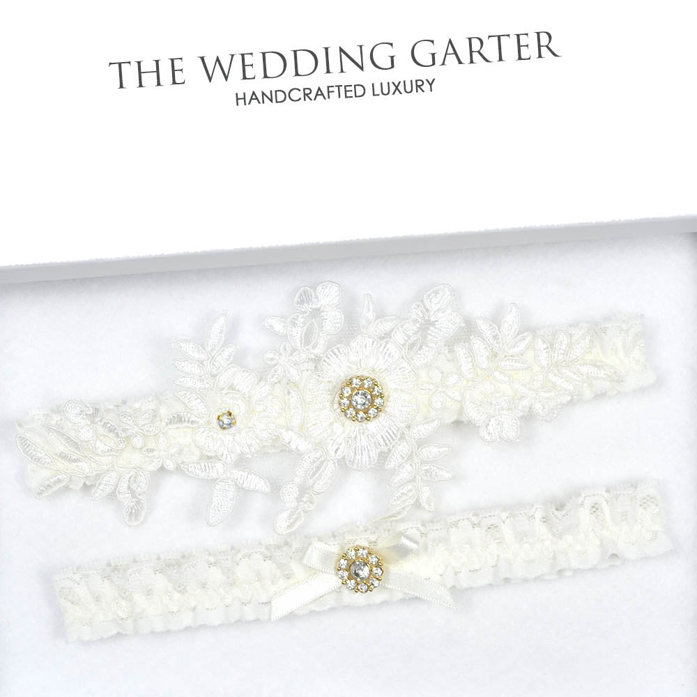 ivory lace wedding garters