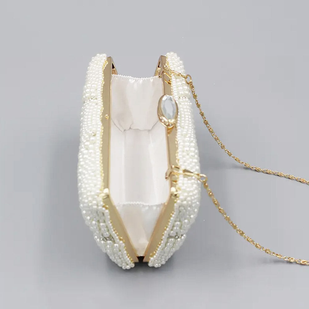 ivory and gold bridal purse