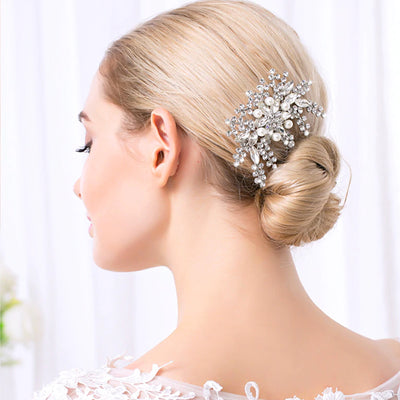 Exqusite Pearl & Crystal Bridal Headpiece Comb