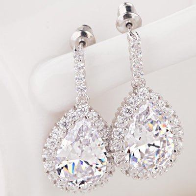 pear shape wedding earrings