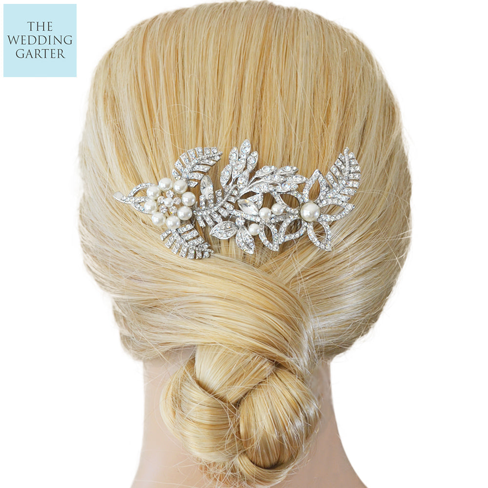 Exclusive Pearl & Swarovski Crystal Bridal Headpiece