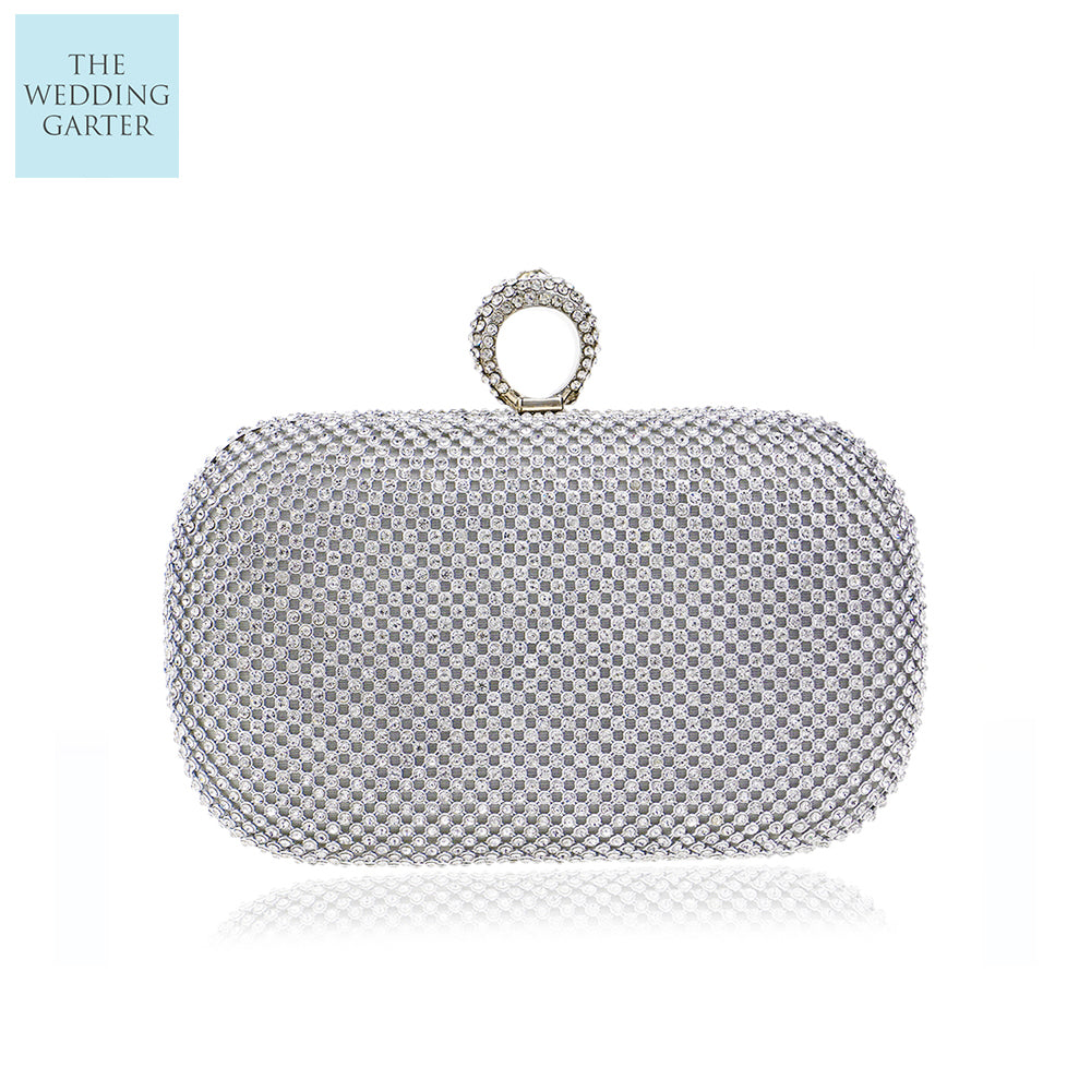 Luxury Silver Rhinestone Crystal Bridal Evening Bag – The Wedding Garter
