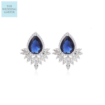 sapphire blue stud earrings gold coast