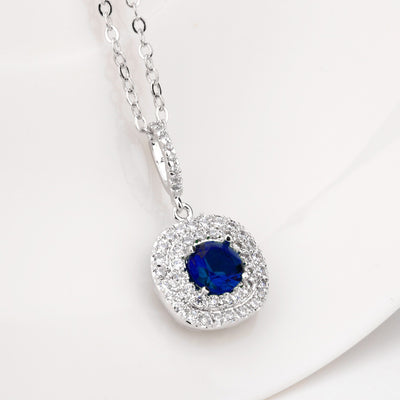 Timeless Sapphire Blue Cubic Zirconia Wedding Jewellery Set