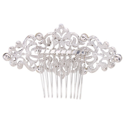 Vintage Inspired Austrian Crystal Silver Bridal Hair Comb