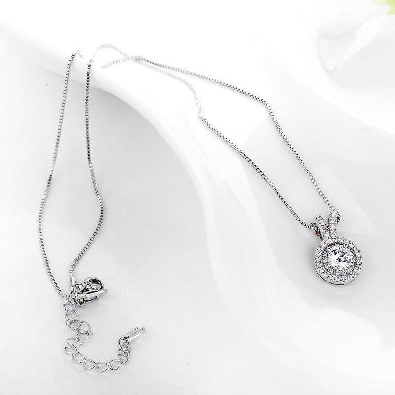 Timeless Cubic Zirconia Diamond Pendant Women's Necklace